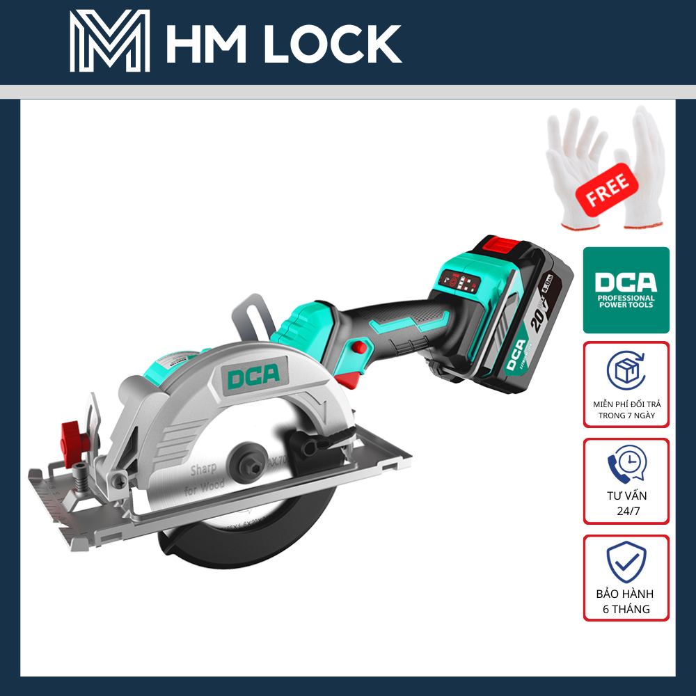 Máy cưa đĩa tròn không chổi than 20v dca 125mm - hàng chính hãng - admy125dm - admy125z - hm lock