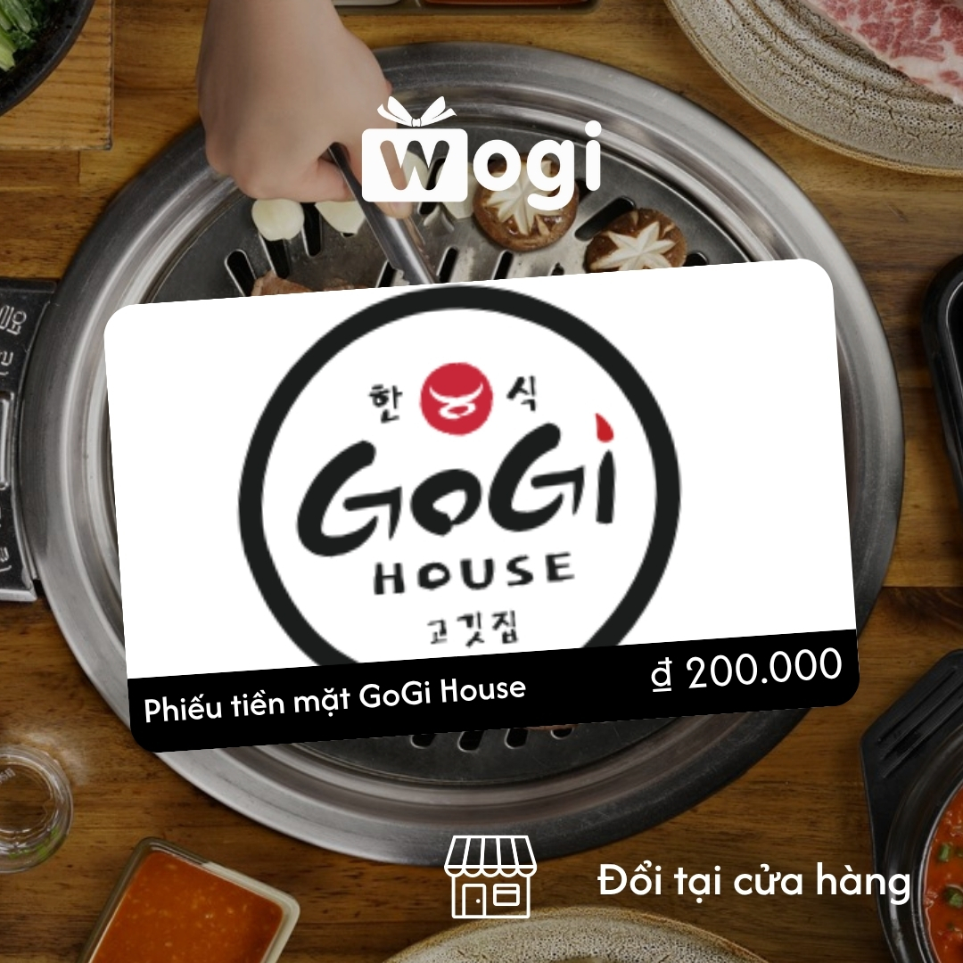Phiếu mua hàng Gogi House trị giá 200.000₫ (Có hiệu lực trong vòng 30 ngày)