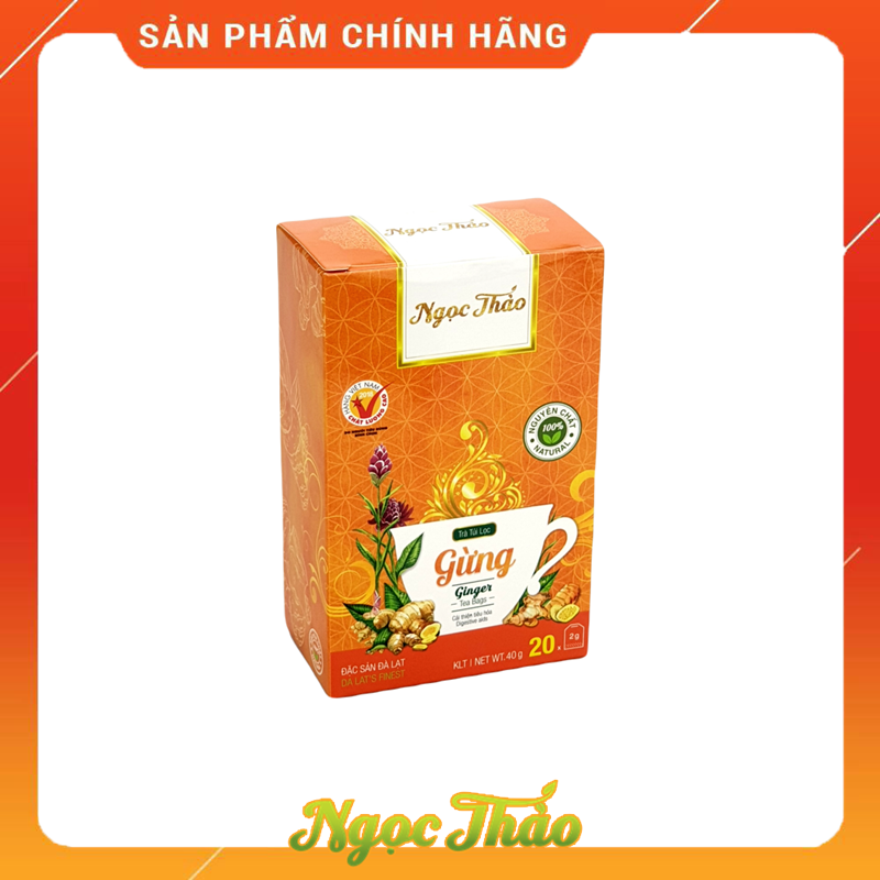 Trà gừng 20 túi lọc Ngọc Thảo