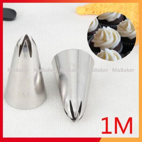 Đui/đuôi đúc bắt kem inox 1M, 2D cao cấp dùng trang trí bánh - MaBaker
