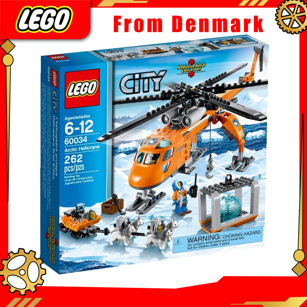 LEGO City Arctic Helicrane 60034 construction toys guaranteed genuine From Denmark