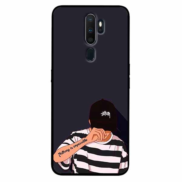 [HCM]Ốp Cường Lực Dẻo Đen Dành Cho Oppo A9 2020 - A5 2020 Mẫu Bad Boy Nón Đen