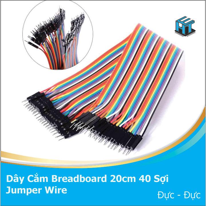 Dây Cắm Test Board Breadboard 20cm 40 Sợi Jumper Wire Đực - Đực