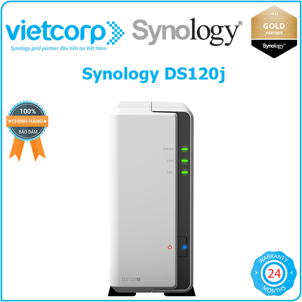 Thiết bị lưu trữ mạng NAS Synology DS120j - Hàng chính hãng