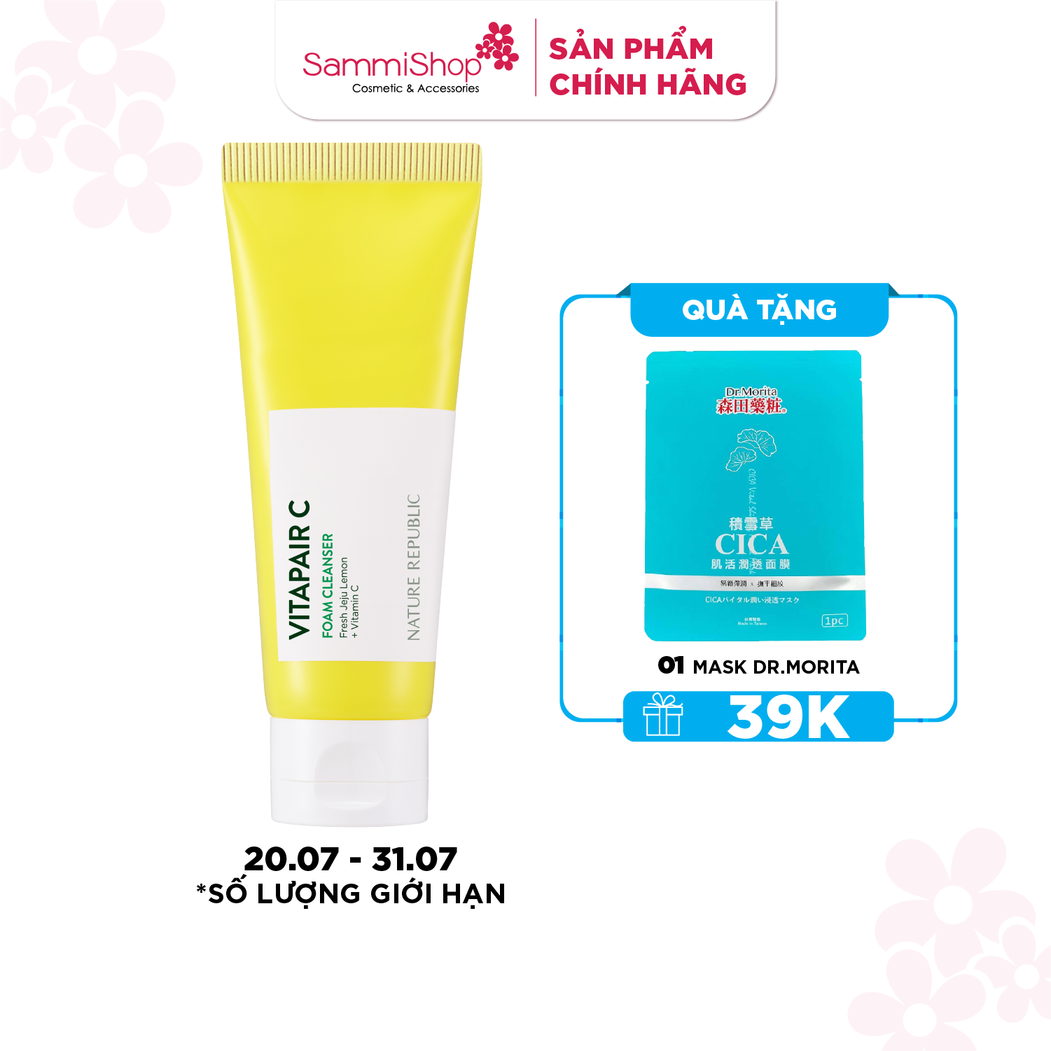 Nature Republic Sữa rửa mặt Vitapair C Foam Cleanser 150ml