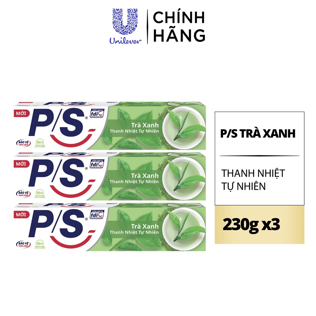 Combo 3 kem đánh răng p/s trà xanh