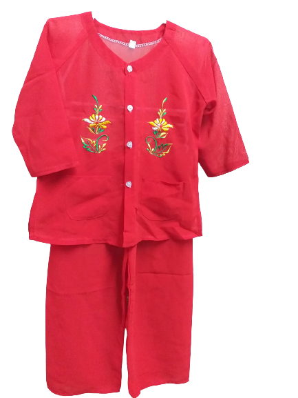 Bộ bà ba vẻ nhiều màu cho bé