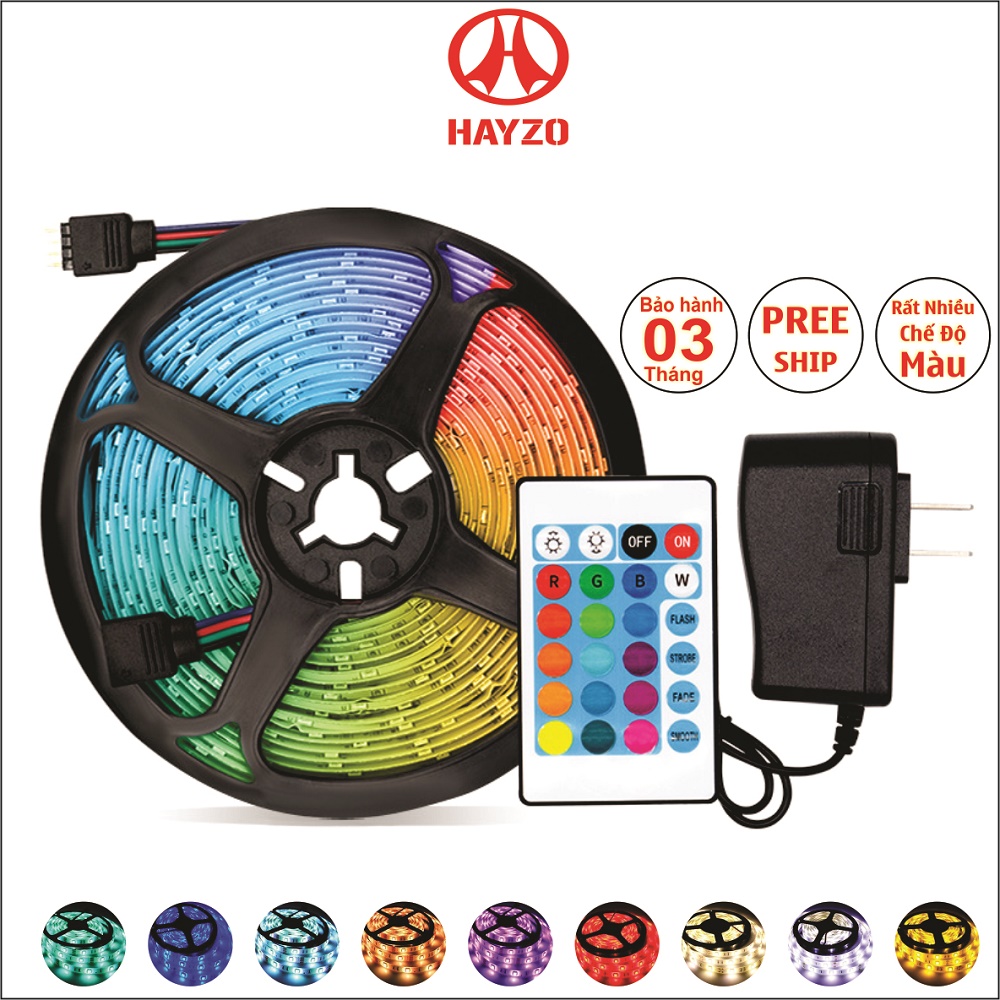 [PREESHIP]Đèn led tiktok nhiều màu,đèn led trang trí phòng ngủ điều khiển qua remote HAYZO SHOP HZ8 thay đổi nhiều màu liên tục tạo hiệu ứng đẹp dễ sử dụng