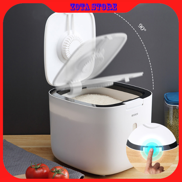 Thùng đựng gạo ecoco - thùng đựng gạo 10kg thông minh, tiện lợi