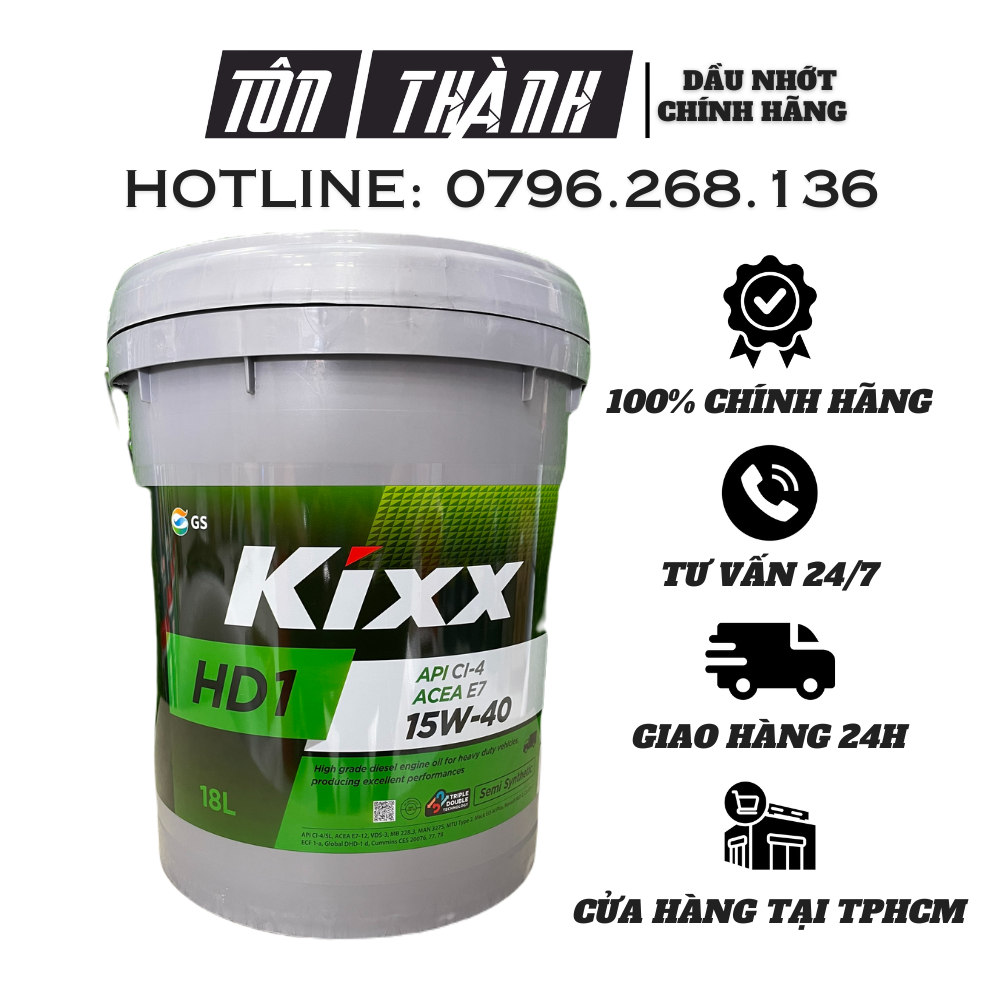 Nhớt kixx hd1 api ci-4/sl acea 7 15w40 - chuyên dụng cho xe máy dầu
