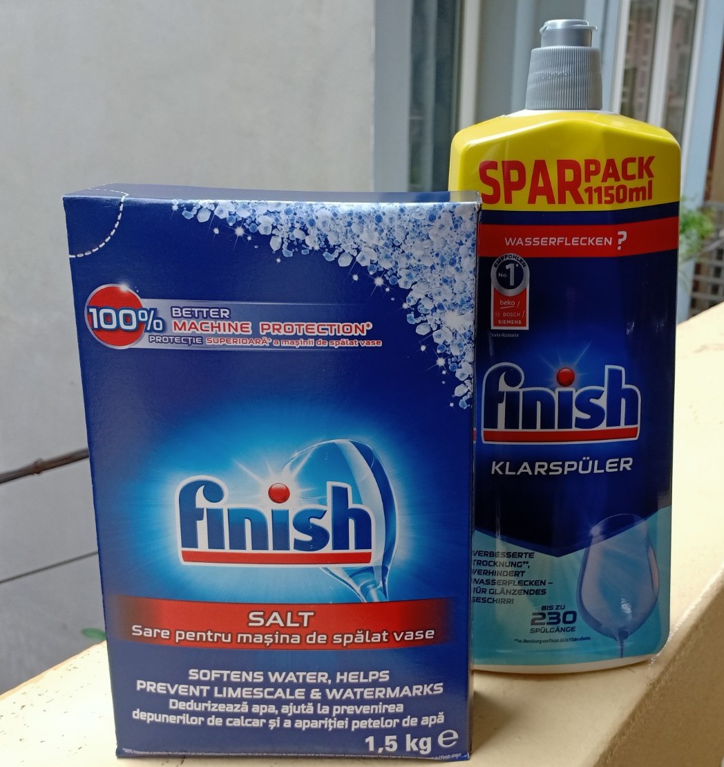 Muối làm mềm nước Finish 1.5kg dùng cho máy rửa chén bát - Xuất xứ: Đức