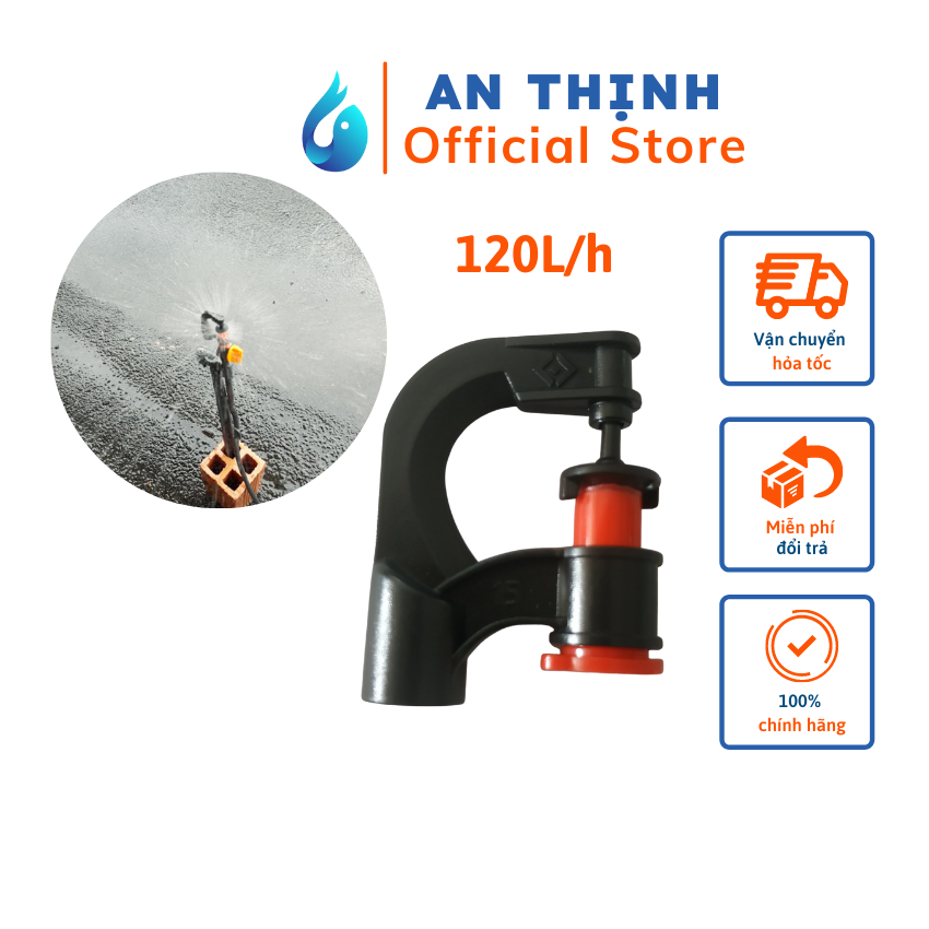 Combo 10 béc tưới cây tưới phun mưa phủ đều AG05 lưu lượng 120L/h Vòi Tưới Phun Mưa