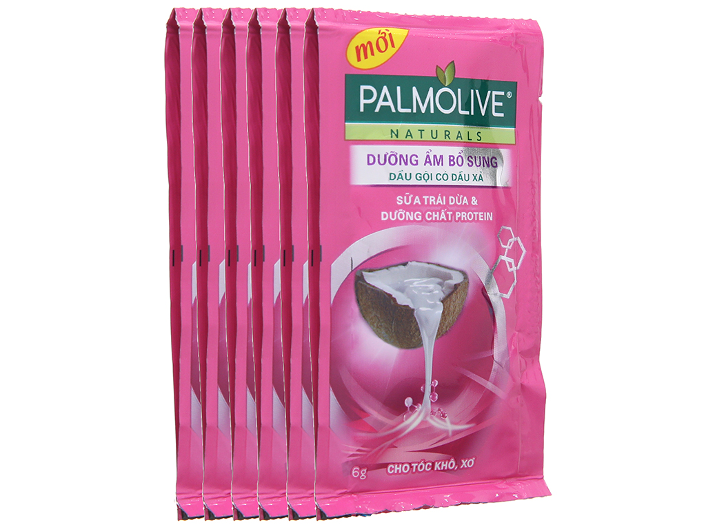 10 dây dầu gội Palmolive dưỡng ẩm bổ sung 6g x 12 gói