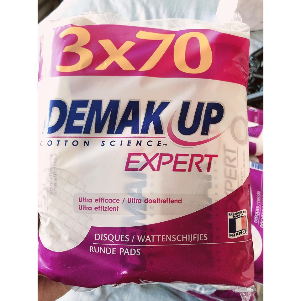Bộ 3 gói bông tẩy trang hàng pháp demak'up cotton pads