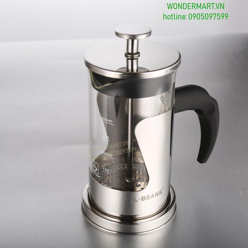 Bình pha cà phê kiểu Pháp L-Beans 350ml bình pha lọc ép/ Bình pha cà phê kiểu Pháp L-BEANS được thiết kế để pha cà phê lọc ép kiểu Pháp cổ điển