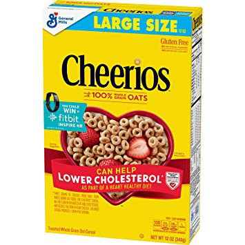 Bánh ngũ cốc Cheerios Whole Grain Oats 340 gram hương dâu- Nhập khẩu Mỹ