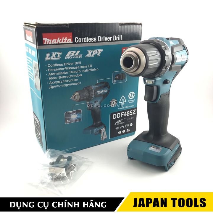 Máy khoan vặn vít 13/38mm dùng pin 18v makita ddf485z | japan tools