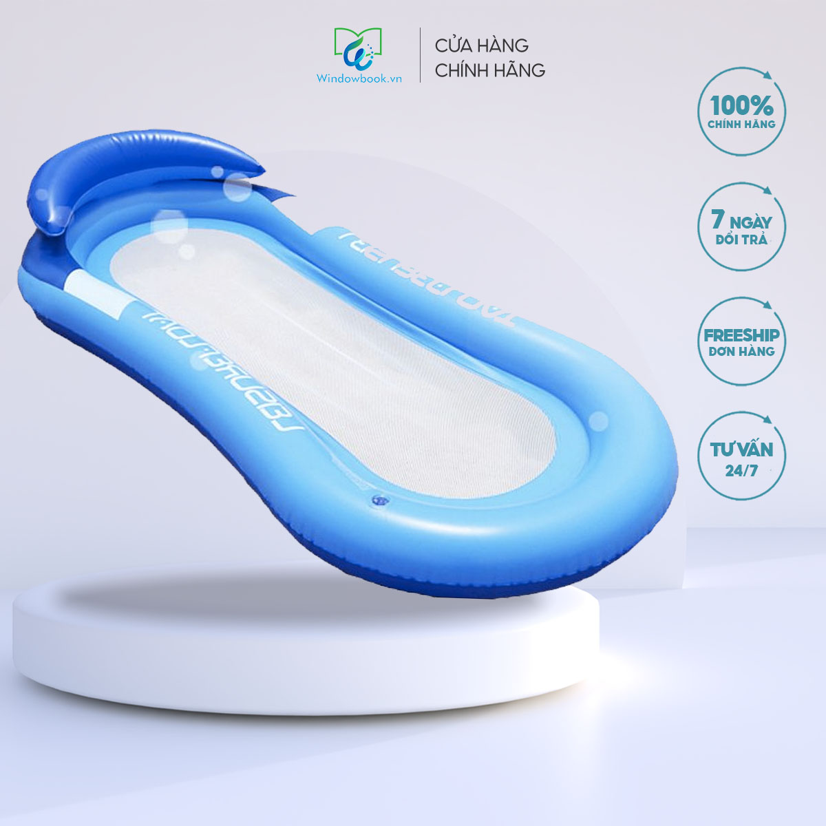 Phao bơi giường nằm thư giãn có tựa lưng FP98
