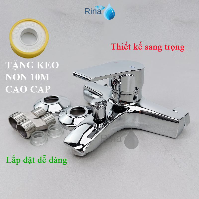 CỰC BỀN-BH 2 NĂM Bộ Vòi Củ Sen Nóng Lạnh Cao Cấp RN3007 Củ Sen Tắm Nóng Lạnh Đồng Thau Xi Bóng Củ Sen Tắm Nóng Lạnh Cao Cấp