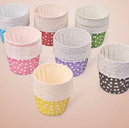 Ly giấy cupcake tròn chống dính 100 cái- giao màu và họa tiết ngẫu nhiên