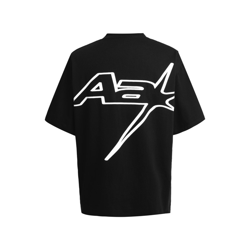 Aa racing logo // black - áo thun phông chữ racing aa