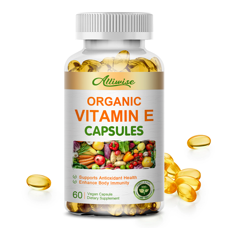 Vitamin E Capsule Chất chống oxy hóa tự nhiên Bổ sung hỗ trợ da và hệ