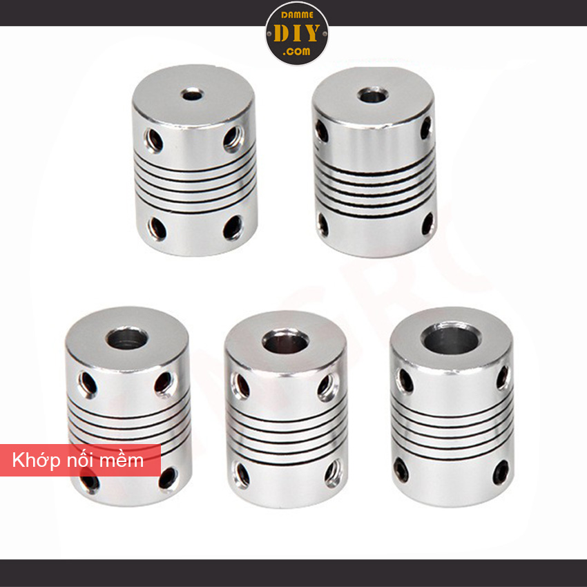 Khớp nối mềm - Nối trục motor dc, motor step hợp kim nhôm