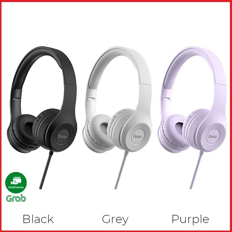 ✢✇▦  Tai Nghe Chụp Tai Hoco W21 Âm Thanh Trung Thực Êm Ái Cáp Cắm Âm Thanh Mic 3.5mm Dài 12M [Hàng Chính Hãng]