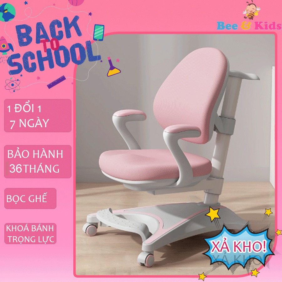 Ghế học sinh chống gù chống cận sihoo k35c, ghế điều chỉnh độ cao cho bé