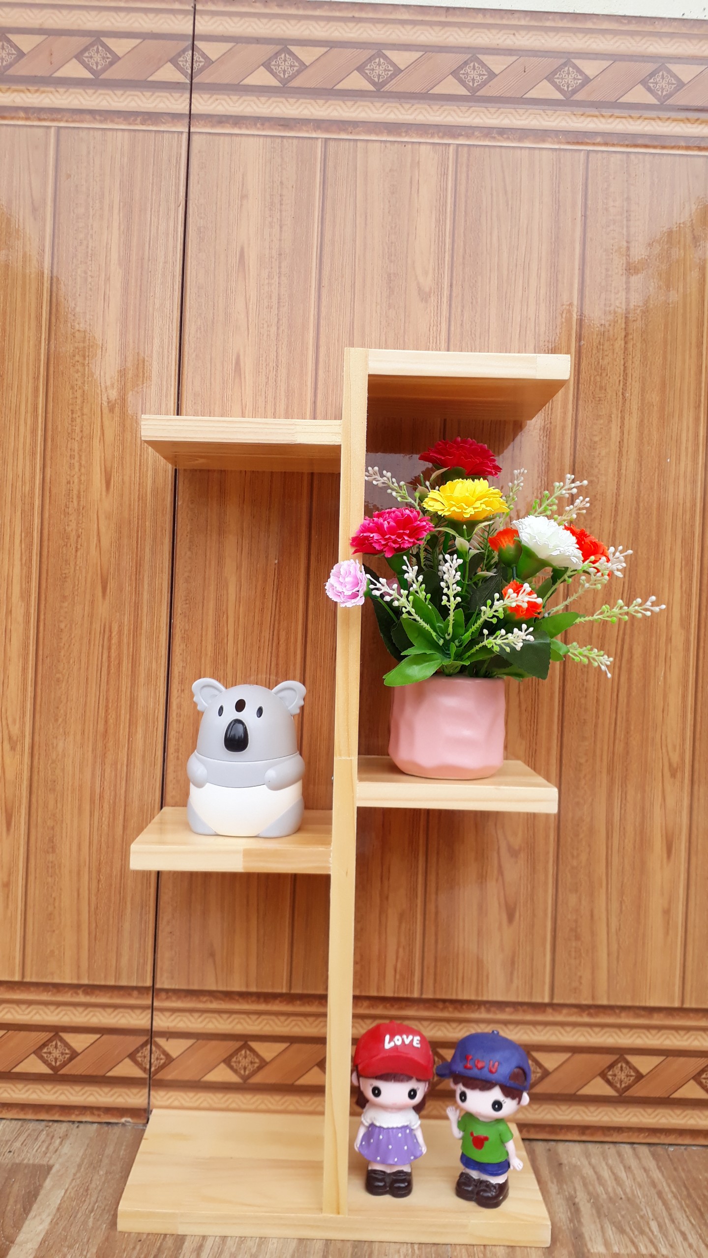 Kệ gỗ để chậu hoa, cây cảnh sang trọng kích thước 50x28x13 cm