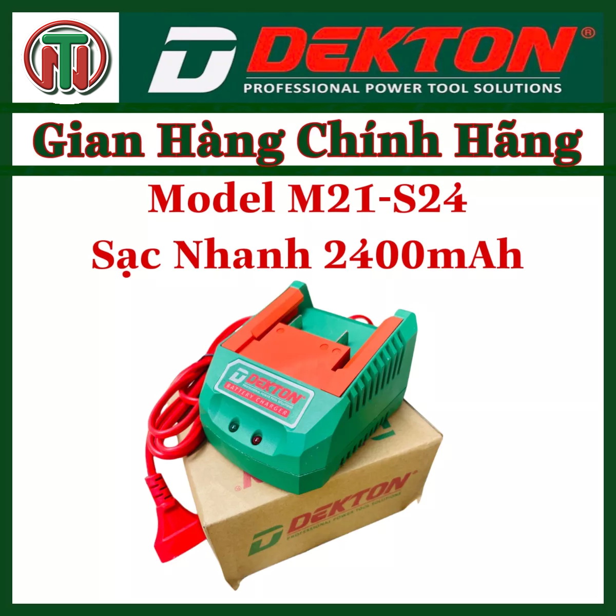 Xả kho 3 ngày Đế sạc pin 21V Dekton M21-S24 Sạc cho pin M21 và pin 21V phổ