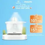 Máy Vắt Cam Philips HR2738/00 (Trắng) -25W-0.5 Lít, Giúp Vắt Nước Trái Cây Tươi Ngon Dễ Dàng- Hàng Phân Phối Chính Hãng