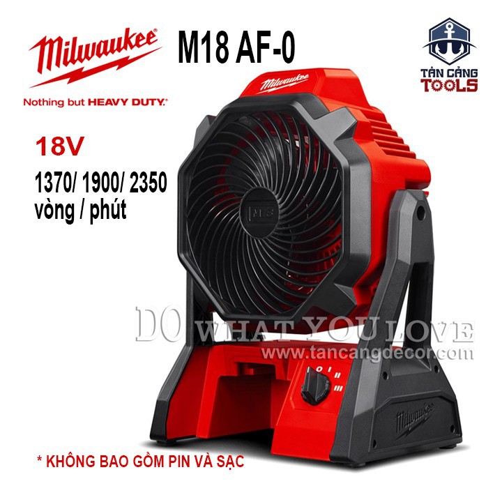 Quạt dùng pin milwaukee m18 af-0