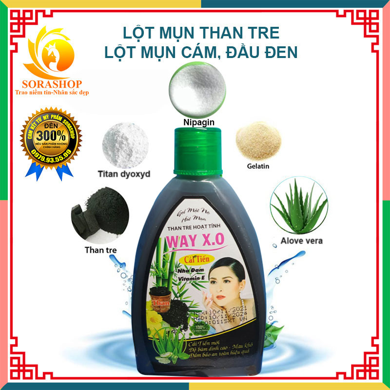 Gel Lột Mụn Than Tre Vitamin E, Lột Sạch Mụn Đầu Đen, Mụn Cám, Vitamin E giúp Da Sáng Khỏe Chai 200g