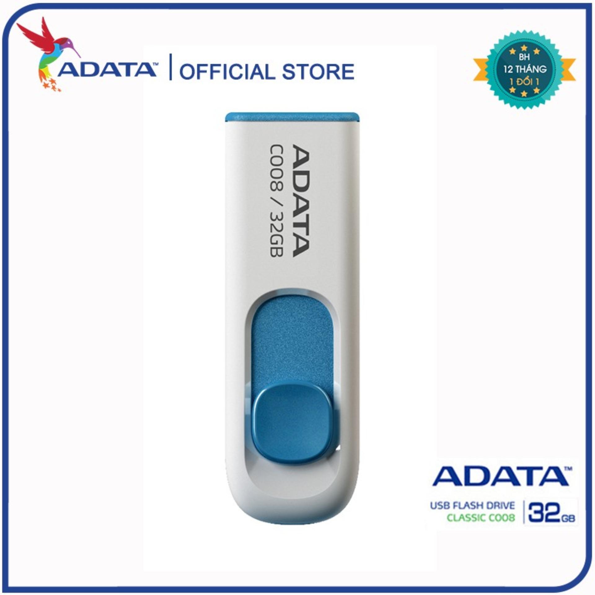 Usb adata c008 32gb 2.0, vỏ bảo vệ siêu bền - bảo hành 12 tháng