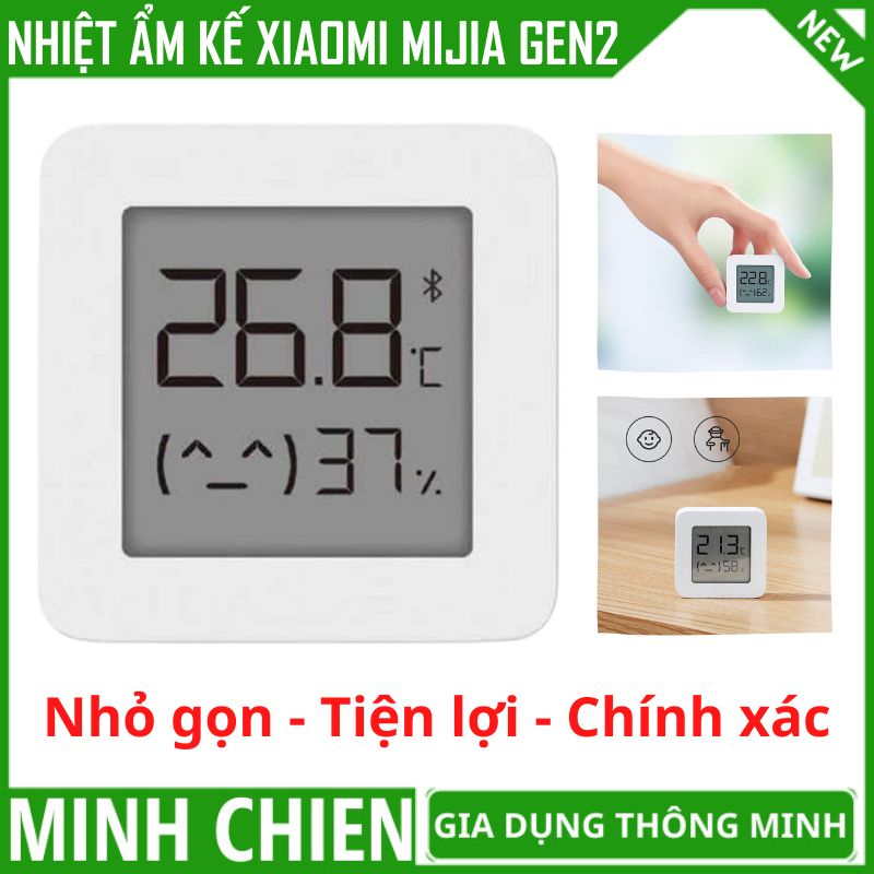 (Bảo Hành 2 Năm) Máy đo độ ẩm nhiệt độ Xiaomi Mijia 2 - đồng hồ đo ẩm kế bluetooth thông minh - Nhiệt ẩm kế điện tử , Nhiệt ẩm kế đo nhiệt độ phòng , Nhiệt ẩm kế treo tường