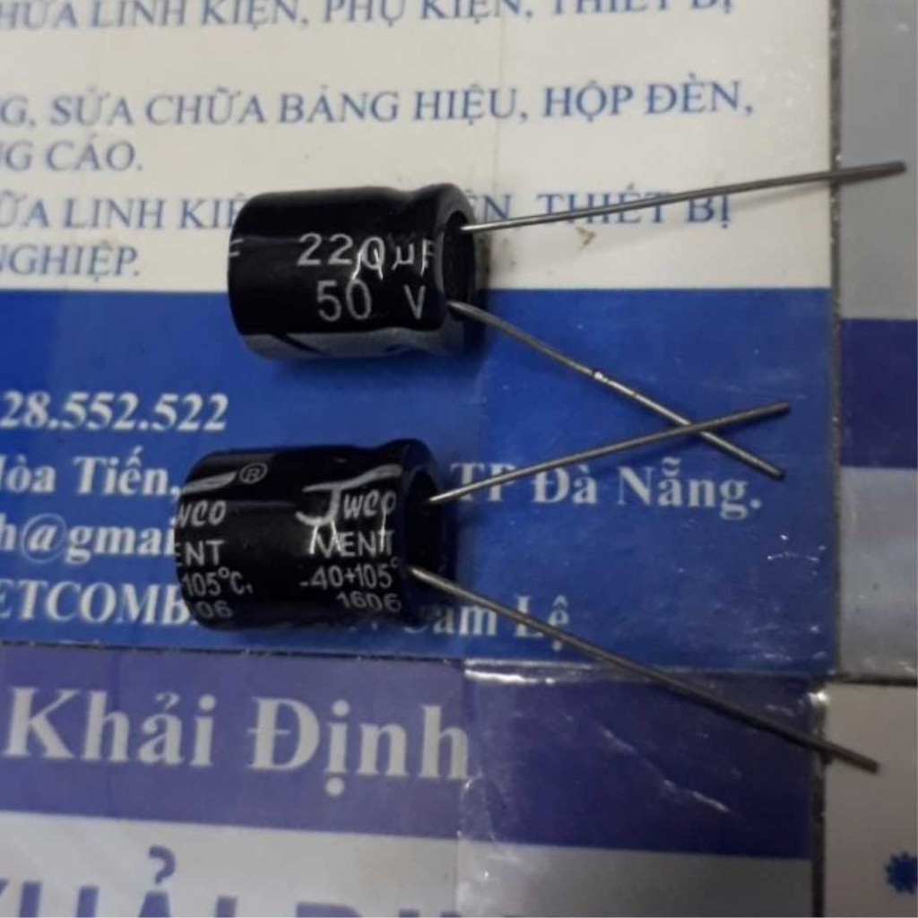 Tụ hóa, tụ phân cực 220uf 50v kde1805