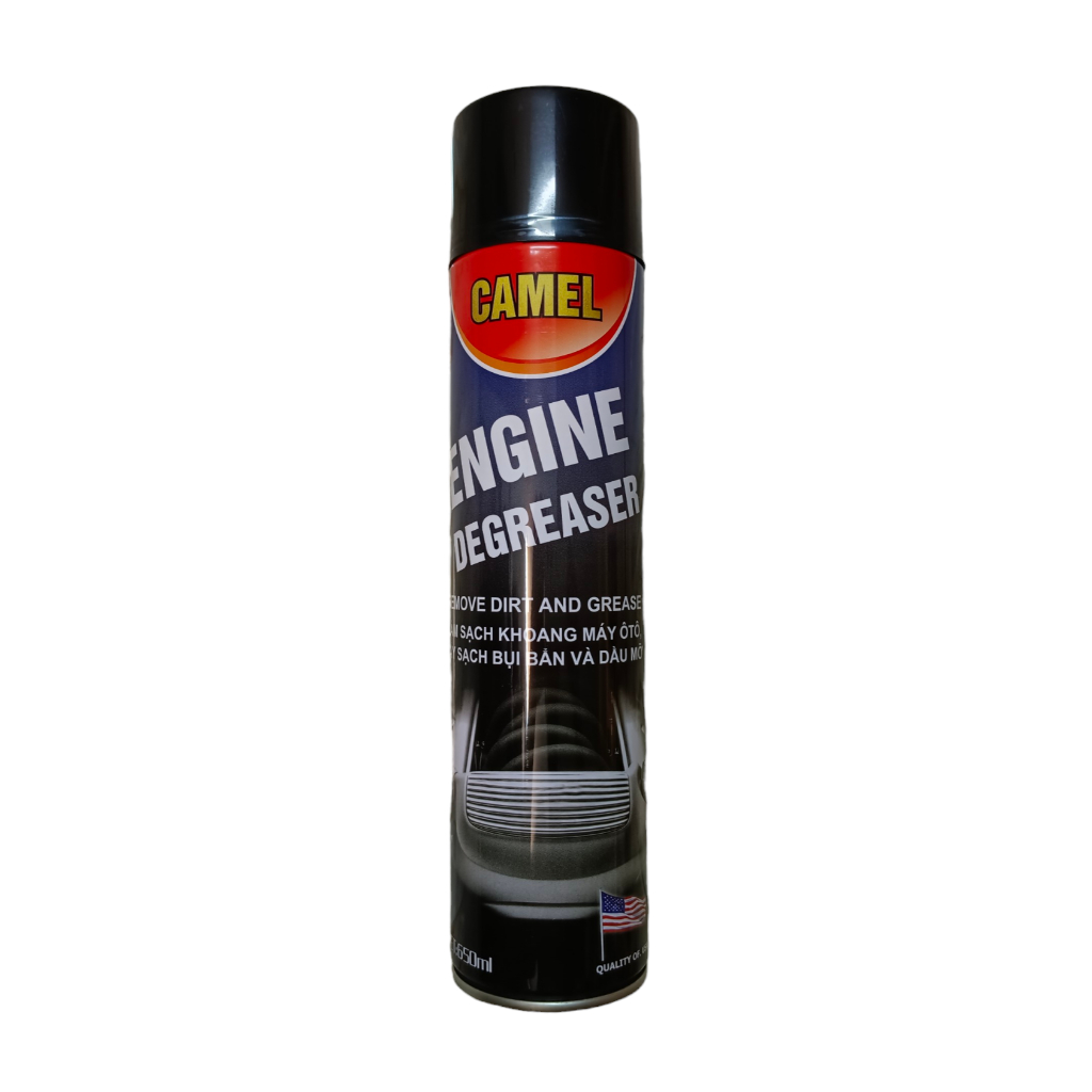 Chai xịt vệ sinh động cơ - vệ sinh khoang máy, lốc máy ô tô - sạch nhờn, dầu mỡ bẩn - camel engine clean 650ml