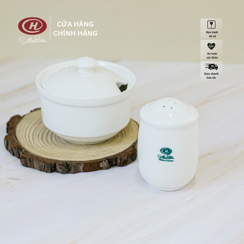 Hũ Gia Vị Trắng Trơn - Sứ Minh Châu