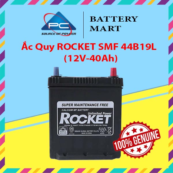 Bình Ắc Quy 12V-40Ah, Ắc Quy ROCKET SMF 44B19L