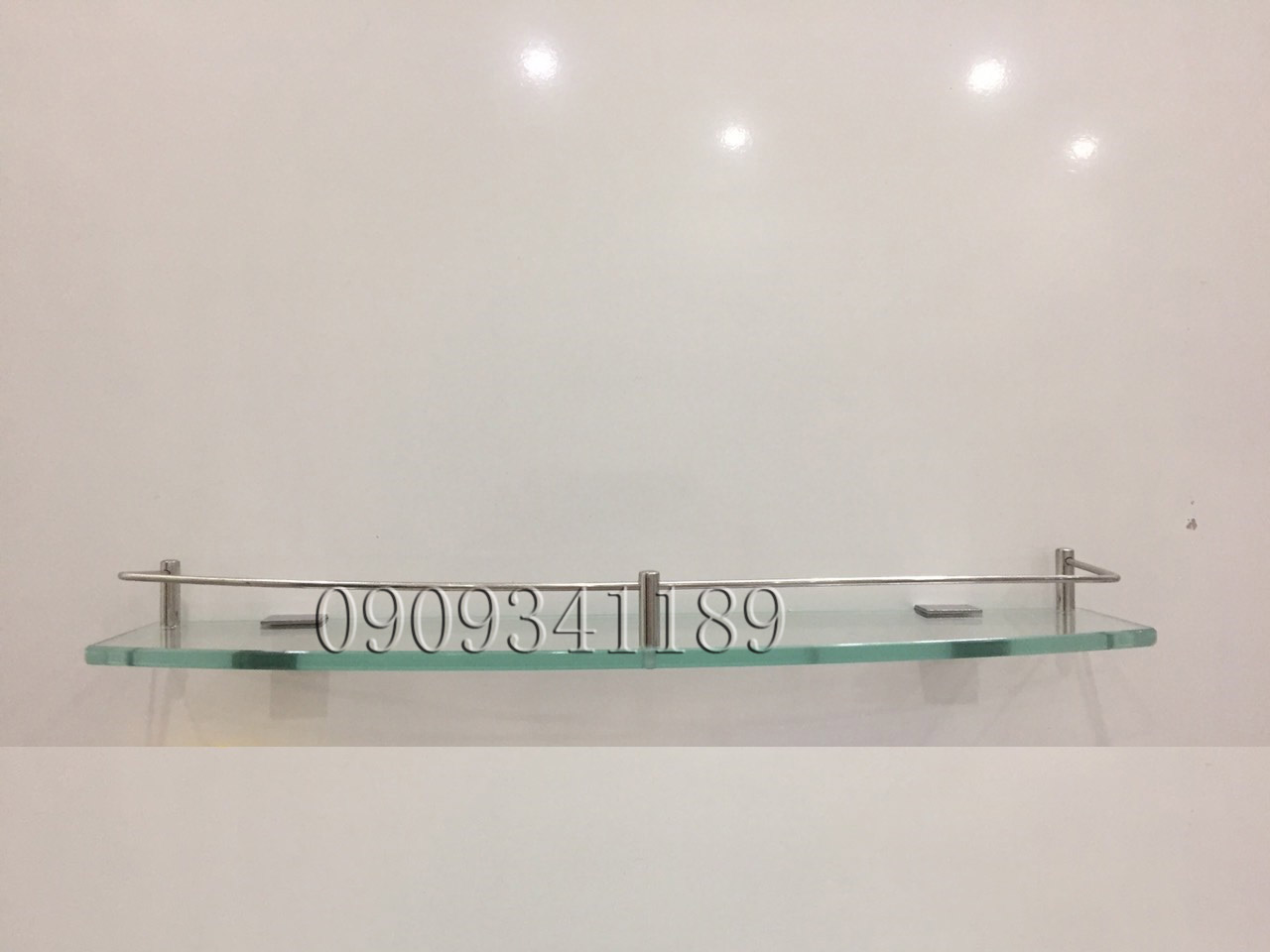 Kệ gương phòng tắm Inox 304 500 x 120 x 10mm cao cấp ( Kính cường lực PE35 ) HABALI