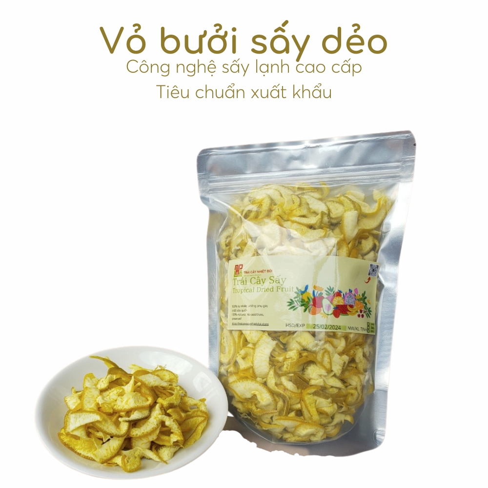  500G Vỏ bưởi sấy dẻo - Mứt vỏ bưởi sấy ngon và tiện lợi nhiều lợi ích cho sức khỏe và vóc dáng - Trái Cây Sấy Nhiệt Đới 