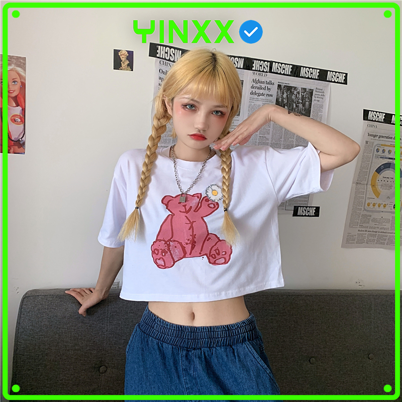 Áo Croptop nữ tay lỡ Yinxx croptop freesize form rộng CRT03