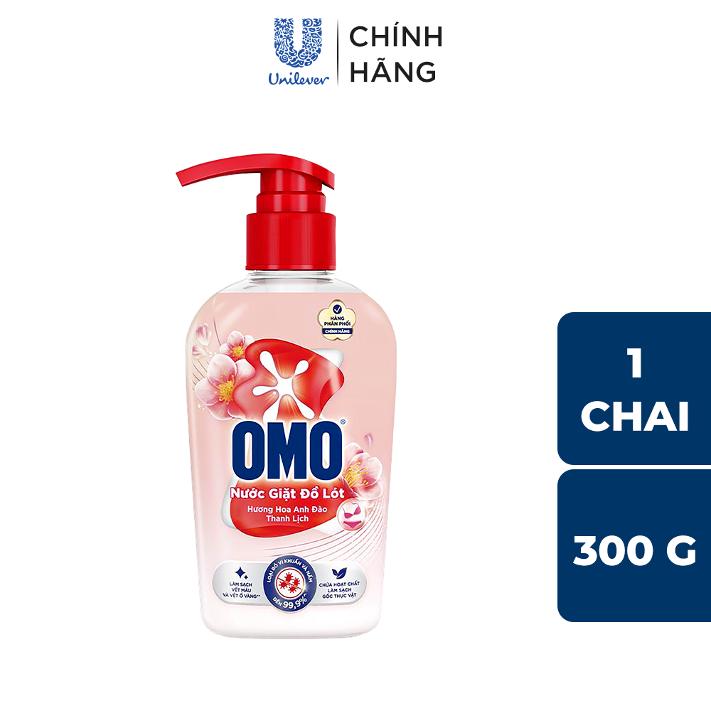 Nước Giặt Đồ Lót OMO Hương Hoa Anh Đào Thanh Lịch 300G