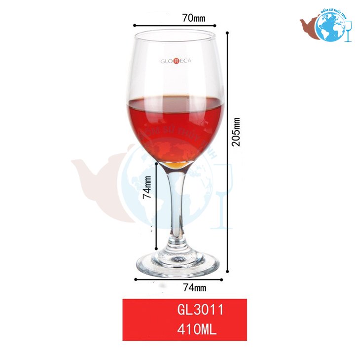 Ly rượu vang pha lê 410ml gl3011 deli / ly uống bia cực sang