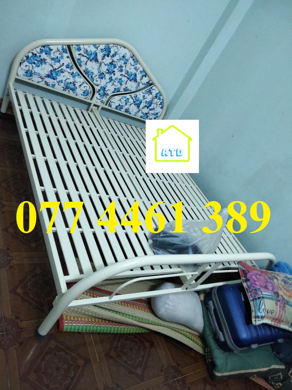 Giường sắt 1m6 x 2m màu kem nhiều mẫu giường 2