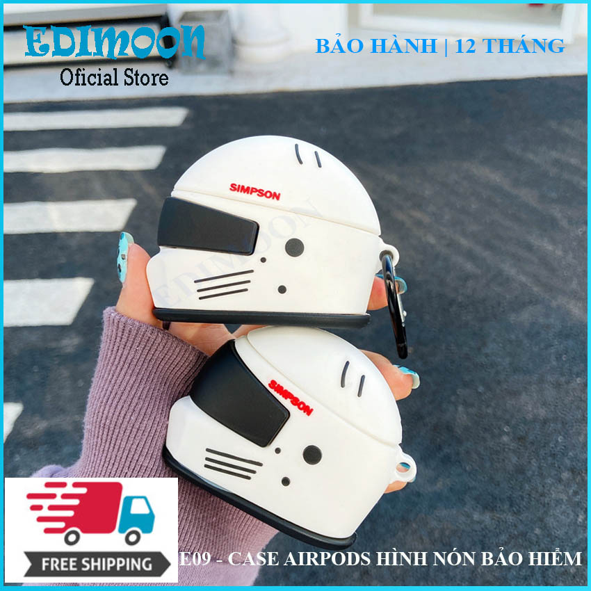 Case Airpod 2 Airpods Pro Ốp Bảo Vệ Tai Nghe Bluetooth Không Dây Hình Nón Mũ Bảo Hiểm Chống Bụi Bẩn - Chống Sock - Chống Xước - Chất liệu Gel silicon| EDIMOON