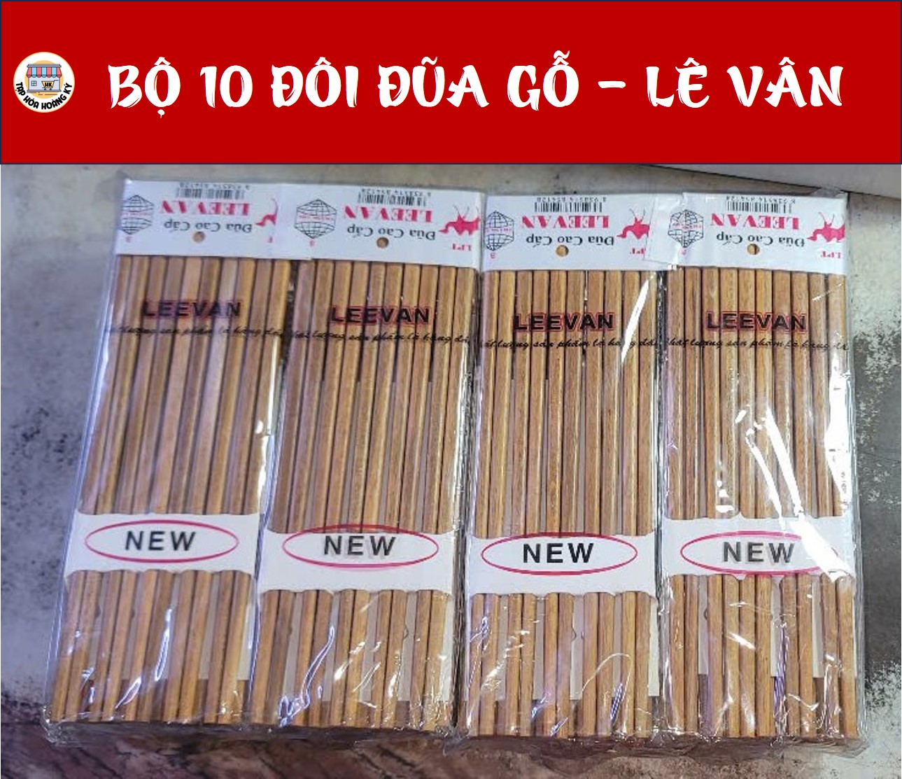 BỘ 10 ĐÔI ĐŨA GỖ - NHÃN HIỆU LÊ VÂN
