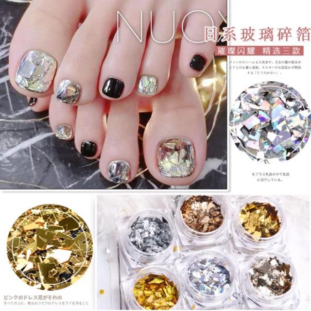 Set 6 hũ kim tuyến khổng tước