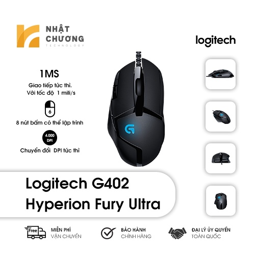 Chuột Logitech G402 Hyperion Fury Ultra – Fast FPS Gaming Mouse. Bảo hành chính hãng 24 tháng.